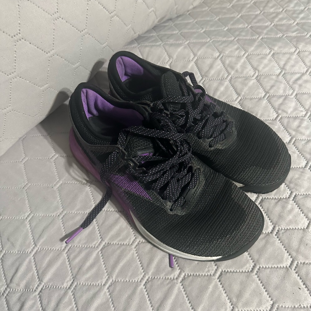 Reebok Black and Purple Women's Athletic Shoes